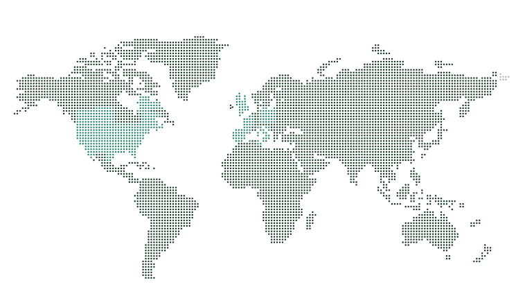 Una mappa del mondo in cui sono evidenziate le regioni dove Taskrabbit è attivo.